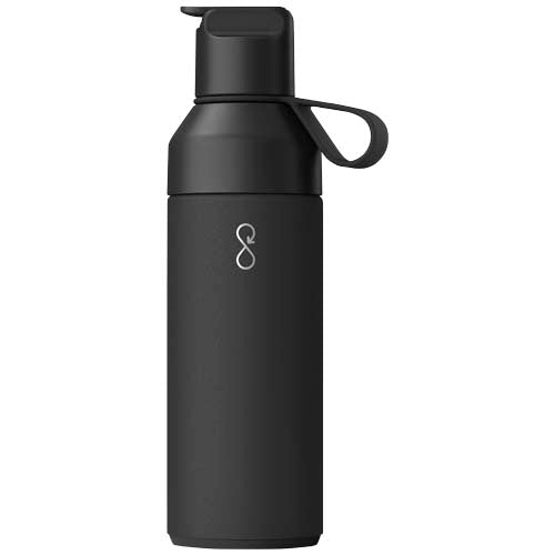 Schwarze Ocean Bottle GO 500 ml aus Edelstahl, individuell bedruckbar, erhältlich bei Signalshop.de für Werbeartikel, Werbegeschenke, Werbemittel, Giveaway.