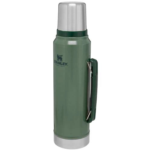 Grüne Stanley 1000 ml Isolierflasche aus Edelstahl, individuell bedruckbar, erhältlich auf Signalshop.de als Werbeartikel.