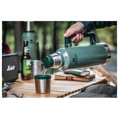 Stanley 1000 ml Classic Isolierflasche, grün, individuell bedruckbar, ideal für Tee, Kaffee; Signalshop.de Werbeartikel