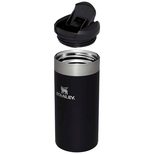 Schwarzer Stanley AeroLight Thermobecher 350 ml, individuell bedruckbar, Signalshop.de Werbeartikel.