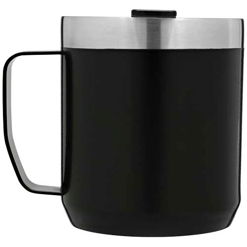 Schwarzer Stanley 350 ml Thermobecher aus Edelstahl, individuell bedruckbar, ideal für Outdoor, Signalshop.de Werbeartikel.