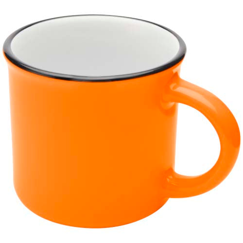 Orange Keramiktasse Bari 240 ml, individuell bedruckbar, ideal als Werbeartikel von Signalshop.de, Werbegeschenke.