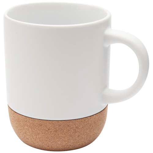Billie 300 ml Keramiktasse mit Korkdetails, individuell bedruckbar, von Signalshop.de; Werbeartikel, Werbegeschenke.