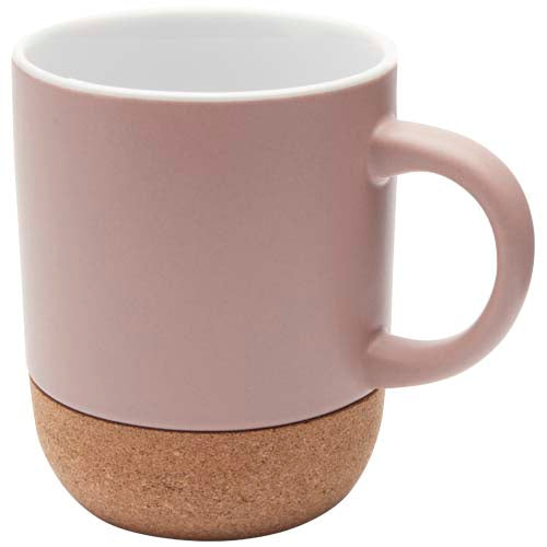 Billie 300 ml Keramiktasse mit Korkdetails, individuell gestaltbar, ideal als Werbeartikel bei Signalshop.de.