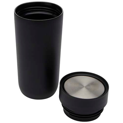 Camden 350 ml RCS-zertifizierter Edelstahlbecher in Schwarz, individuell mit Logo gestaltbar, Signalshop.de Werbeartikel