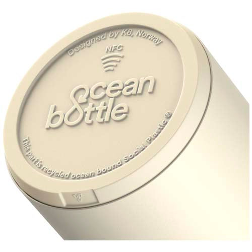 Vakuumisolierte Ocean Bottle 750 ml, beige, recycelt, individuell mit Logo gestaltbar, Signalshop.de Werbeartikel.