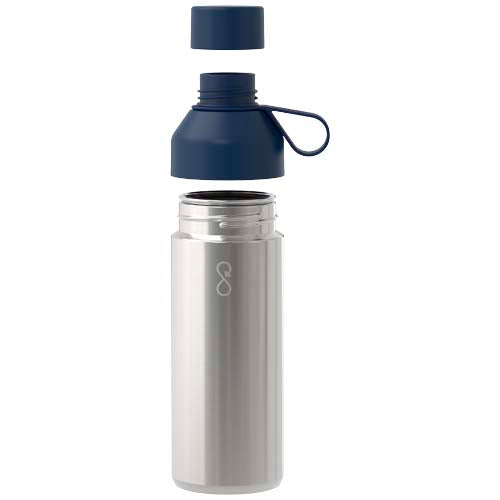 Ocean Bottle Lite 620 ml silberne Trinkflasche, individuell bedruckbar, nachhaltig, von Signalshop.de, Werbeartikel.