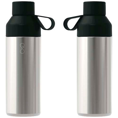 Silberne Ocean Bottle Lite 620 ml Wasserflasche aus recyceltem Material, individuell gestaltbar, von Signalshop.de. Werbeartikel, Werbegeschenke, Werbemittel, Giveaway.