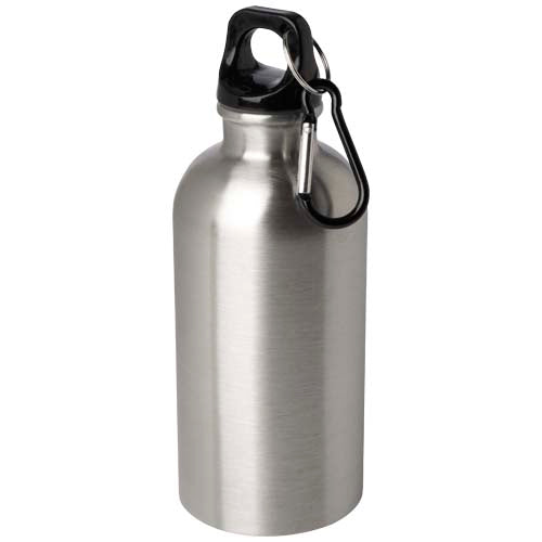 Oregon 400 ml Edelstahl-Trinkflasche mit Karabiner, individuell bedruckbar, Signalshop.de Werbeartikel