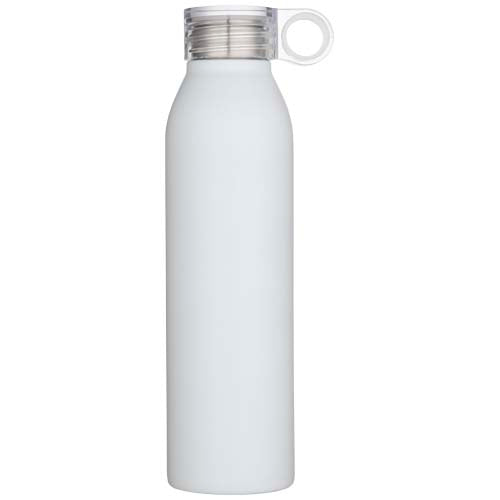 Weiße Edelstahl-Trinkflasche, 650 ml, RCS-zertifiziert, individuell bedruckbar, Signalshop.de Werbeartikel.