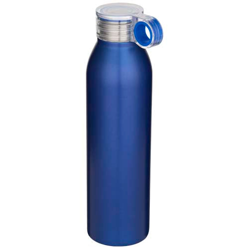 Blaue Grom 650 ml Trinkflasche aus recyceltem Edelstahl, individuell bedruckbar, erhältlich bei Signalshop.de, Werbeartikel.