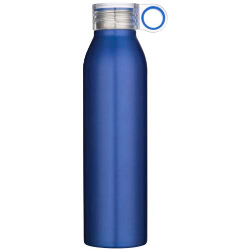 Blaue Grom 650 ml Trinkflasche aus recyceltem Edelstahl, individuell bedruckbar, Signalshop.de Werbeartikel.