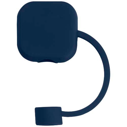 Blaue Sip Trinkhalm Abdeckung aus Silikon, individuell bedruckbar, von Signalshop.de; Werbeartikel, Werbegeschenke, Werbemittel, Giveaway.