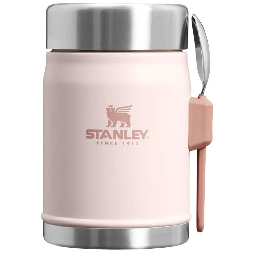 Stanley 400ml Legendary Food Jar in Rosa mit Göffel, individualisierbar mit Logo, bei Signalshop.de erhältlich.