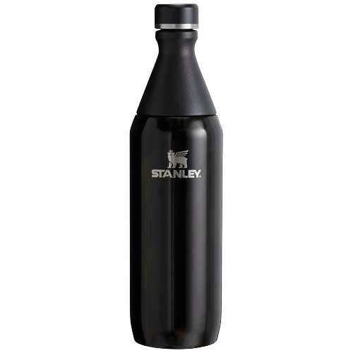 Schwarze Stanley 600 ml All Day Slim Isolierflasche, individuell bedruckbar mit Logo, von Signalshop.de. Werbeartikel.