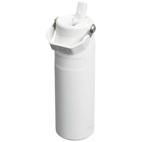 Weiße Stanley IceFlow 2.0 Trinkflasche 700 ml mit Flip-Trinkhalm, individuell bedruckbar, Werbeartikel von Signalshop.de.