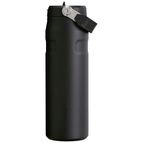 Schwarze Stanley IceFlow™ 2.0 700 ml Trinkflasche mit Flip-Trinkhalm, individuell gestaltbar, auf Signalshop.de.