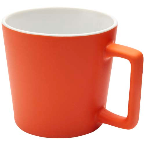 Cali 370 ml Keramiktasse in Orange matt, individuell gestaltbar, spülmaschinenfest, Signalshop.de Werbeartikel