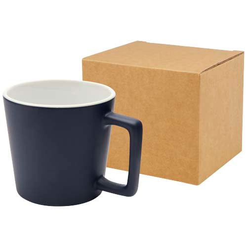 Matte Cali 370 ml Keramiktasse in Dunkelblau, individuell gestaltbar, Signalshop.de Werbeartikel