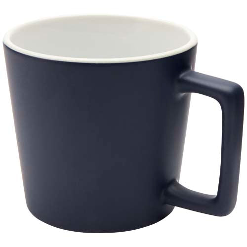 Matte Cali 370 ml Keramiktasse in dunkelblau von Signalshop.de, individuell gestaltbar, Werbeartikel, Giveaway.