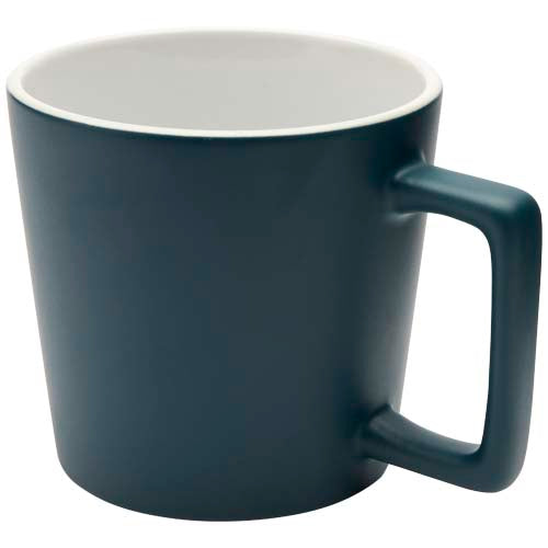 Cali 370 ml Keramiktasse mit matter Oberfläche in Dunkelblau, individuell bedruckbar, Signalshop.de Werbeartikel