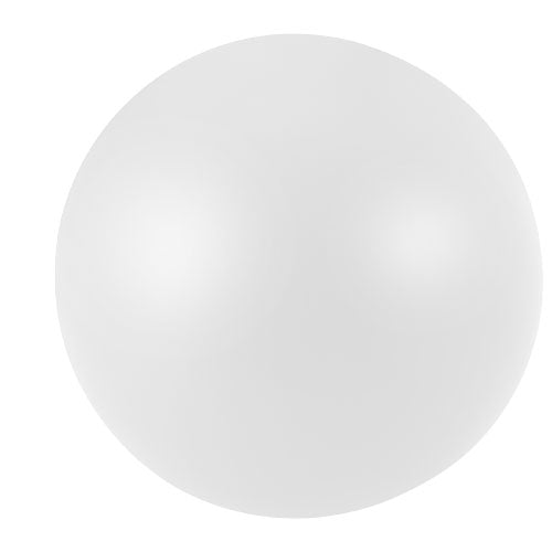 Weißer runder Antistressball aus Schaumstoff, individuell bedruckbar mit Logo, erhältlich bei Signalshop.de, idealer Werbeartikel.