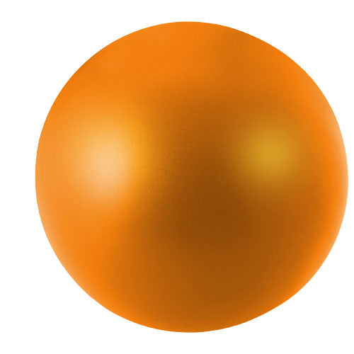 Oranger Antistressball aus Schaumstoff, rund, individuell gestaltbar mit Logo; bei Signalshop.de, Werbeartikel, Giveaway.