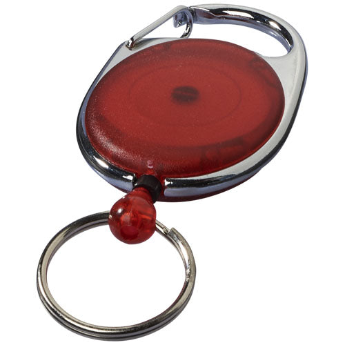 Roter Gerlos Schlsselkette mit Rollerclip und Schlsselring, individuell gestaltbar, von Signalshop.de; Werbeartikel, Werbegeschenke.