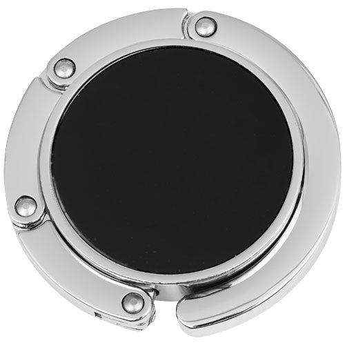 Atlantis Taschenhalter aus Metall mit schwarzer Fläche, individuell gestaltbar, Signalshop.de Werbeartikel