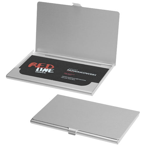 Shanghai Visitenkartenetui aus Metall, silber, individuell mit Logo von Signalshop.de bedruckbar, ideal als Werbeartikel, Werbegeschenk, Werbemittel oder Giveaway.