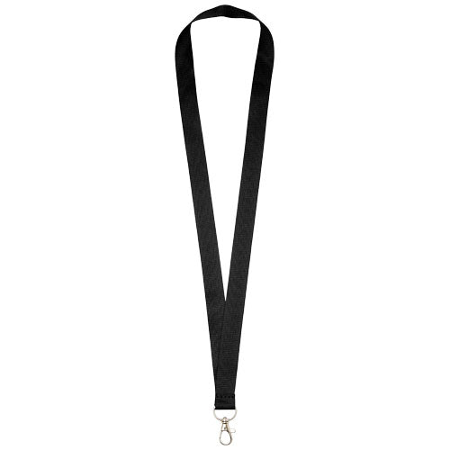 Schwarzes Impey Lanyard mit Haken, individualisierbar mit Logo, erhältlich bei Signalshop.de, ideal als Werbeartikel.