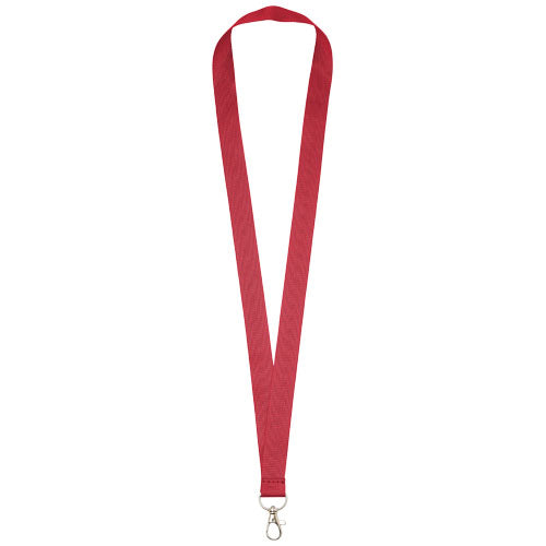 Rotes Impey Lanyard mit Haken, individuell bedruckbar, Schlüsselband von Signalshop.de für Werbeartikel.