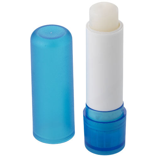Blauer Lippenpflegestift mit abnehmbarem Deckel, individuell gestaltbar, Signalshop.de Werbeartikel, Giveaway