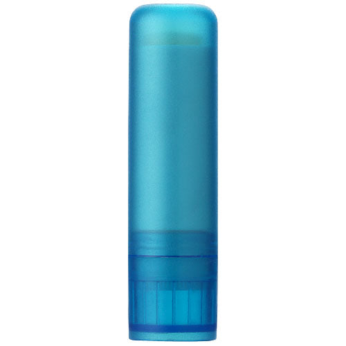 Blauer Lippenpflegestift, individuell bedruckbar mit Logo, von Signalshop.de. Ideal als Werbeartikel, Giveaway.