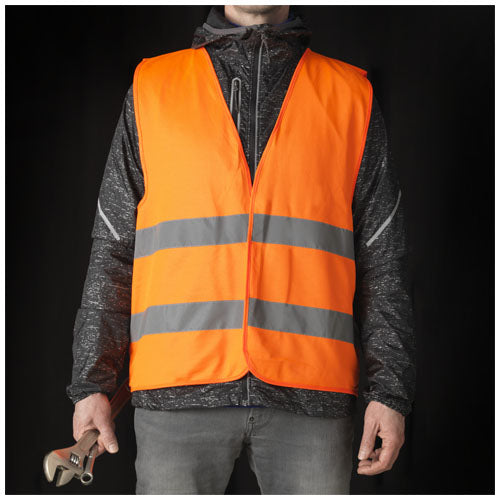 Orange RFX™ Sicherheitsweste mit Reflektoren von Signalshop.de, individuell gestaltbar, ideal als Werbeartikel.