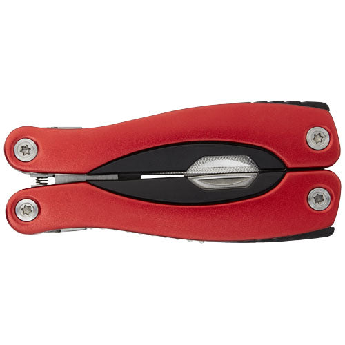 Rotes Casper Multifunktionswerkzeug mit 11 Funktionen, individuell gestaltbar, von Signalshop.de als Werbeartikel.