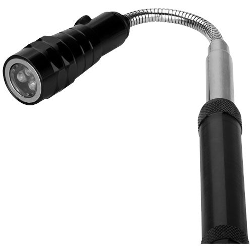 Magnetische Teleskop Taschenlampe in Schwarz, individuell gestaltbar, erhältlich bei Signalshop.de. Werbeartikel, Werbegeschenke, Werbemittel, Giveaway.