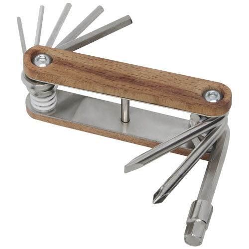 Fixie Fahrrad Multitool aus Holz mit Metallwerkzeugen, individuell gestaltbar, Signalshop.de Werbeartikel.