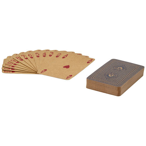 Braune Ace Spielkarten aus Papier, individuell mit Logo gestaltbar, Signalshop.de Werbeartikel, Giveaway.
