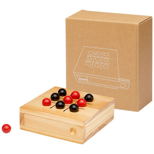 Holz Tic-Tac-Toe Spiel von Signalshop.de, nachhaltig, individualisierbar mit Logo, Werbeartikel, Werbegeschenk.