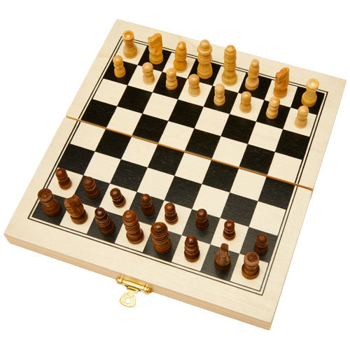 Mugo 3-in-1 Spieleset aus Holz mit Schach, Dame und Backgammon, individuell gestaltbar, Signalshop.de Werbeartikel