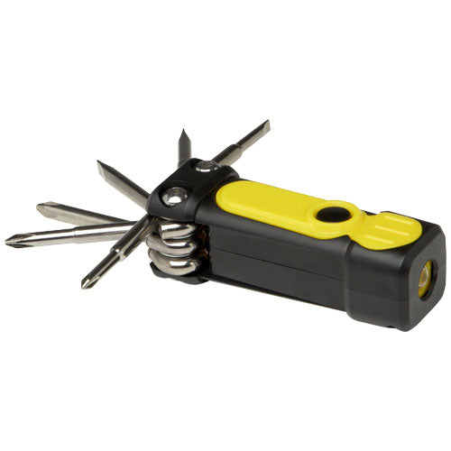 Octo 8-in-1 Schraubenzieher-Set mit Taschenlampe aus recyceltem Kunststoff, individuell bedruckbar, Signalshop.de Werbeartikel
