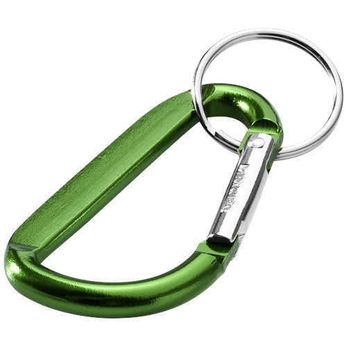 Grüner Timor RCS Karabiner Schlüsselanhänger aus recyceltem Aluminium, individuell mit Logo gestaltbar, bei Signalshop.de. Werbeartikel, Werbegeschenke, Werbemittel, Giveaway.