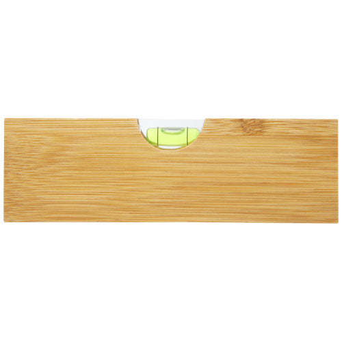 Flush Wasserwaage aus Bambus mit Flaschenöffner, individuell mit Logo bedruckbar, nachhaltig, Signalshop.de Werbeartikel.