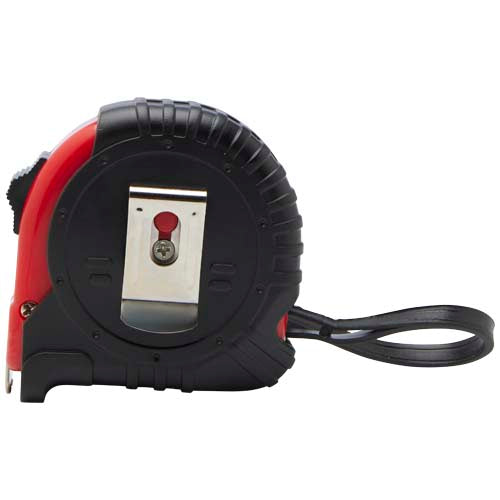 Schwarzes und rotes 5 Meter Maßband von Signalshop.de, individuell bedruckbar, ideal als Werbeartikel oder Giveaway.