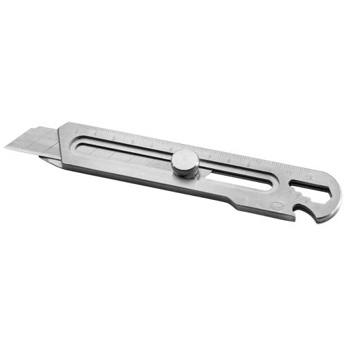 Linear Cuttermesser aus Metall, individuell mit Logo gestaltbar, Signalshop.de Werbeartikel, Werbegeschenke