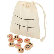 Whorl Tic-Tac-Toe Spiel aus Holz mit Beutel, individuell gestaltbar mit Logo, bei Signalshop.de; Werbeartikel, Werbegeschenke.