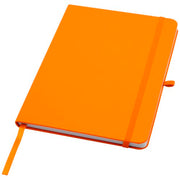 Orange Teak A5 Hardcover Notizbuch aus recyceltem Material, individuell bedruckbar, Signalshop.de Werbeartikel