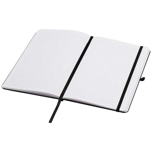 Teak A5 Hardcover Notizbuch aus recyceltem Material, liniert, individuell bedruckbar, Werbeartikel bei Signalshop.de