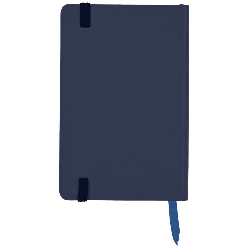Classic A6 Notizbuch mit dunkelblauem Hardcover, individuell mit Logo bedruckbar bei Signalshop.de Werbeartikel.